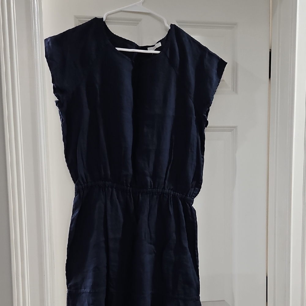 Joie Navy Blue Linen Dress